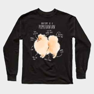 Pomeranian Anatomy Long Sleeve T-Shirt
